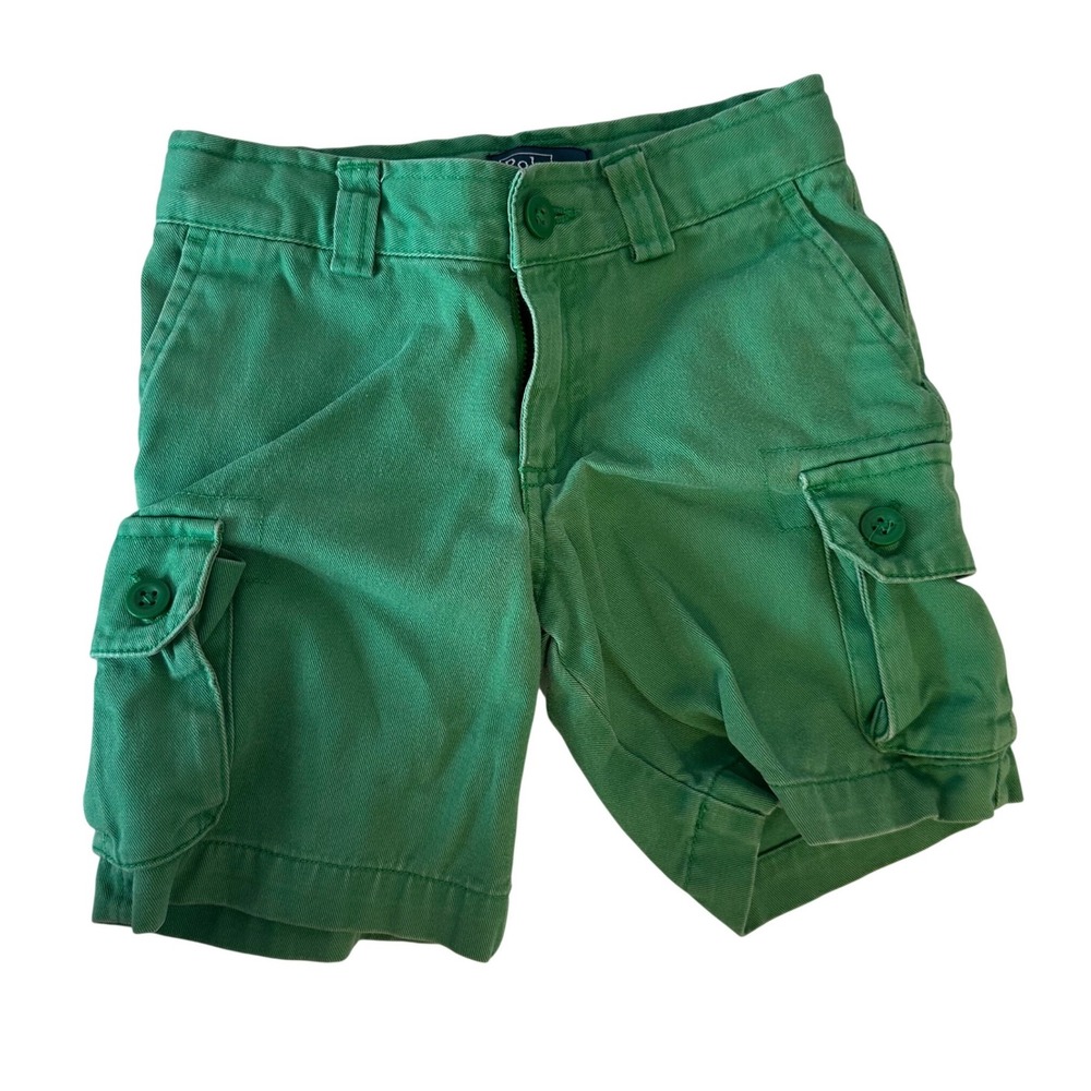 Polo Ralph Lauren Toddler Cargo Shorts Size 4T Green Pockets Preppy Casual